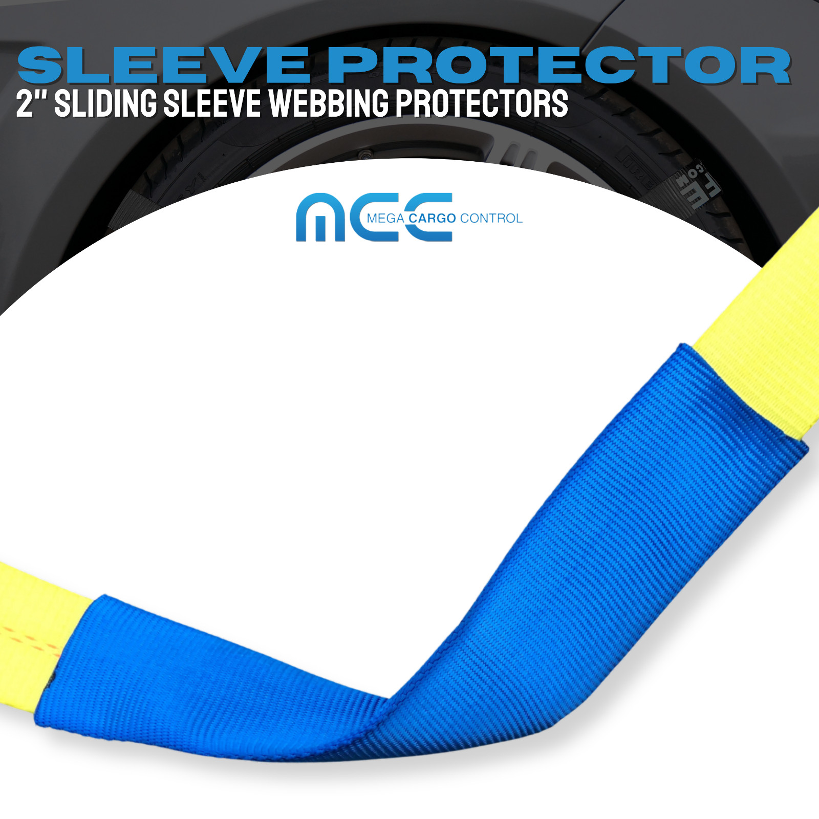 10 Pack 24" Sliding Sleeve Webbing Web Protector for 2" Ratchet Tie Down Strap