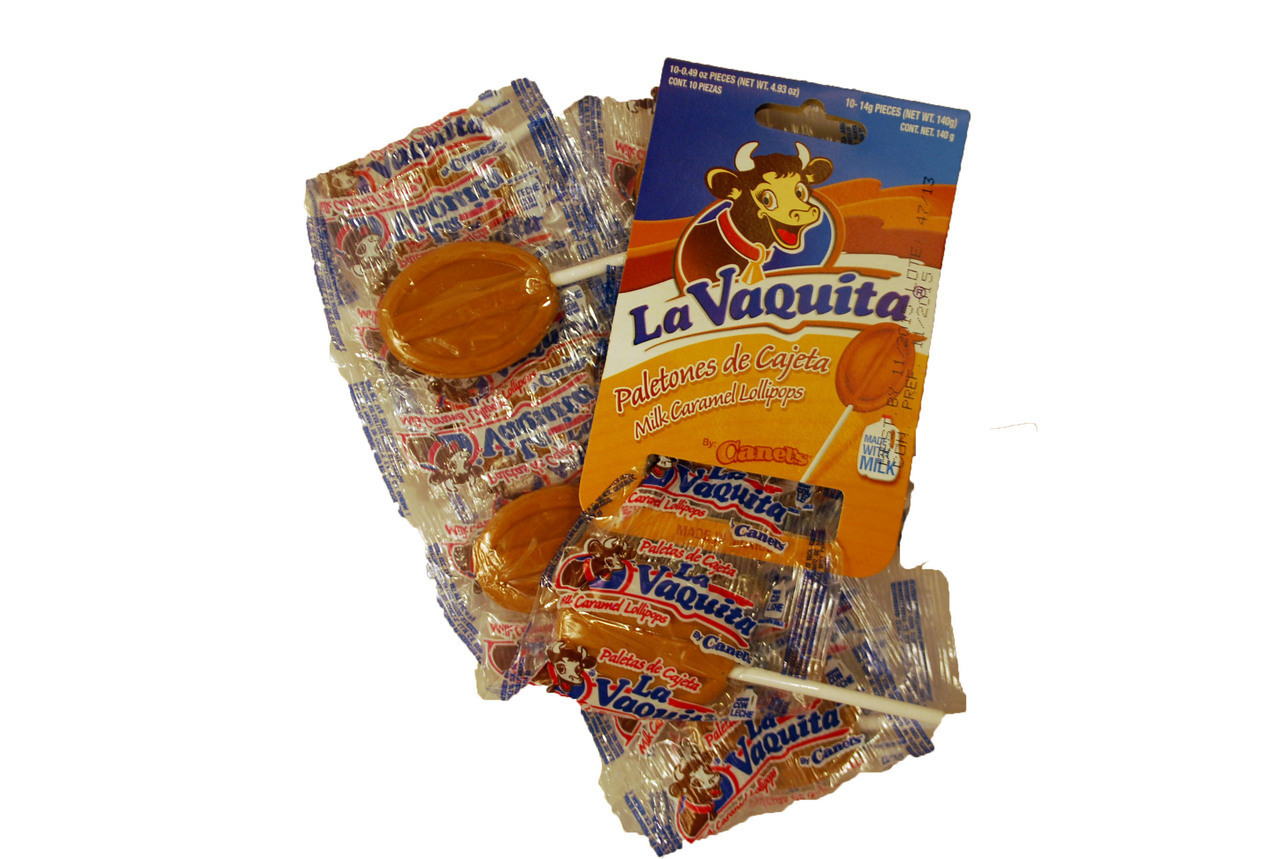 2x La Vaquita Paleton de Cajeta (Milk Caramel pop) Made with milk 10-pc-4.9 oz