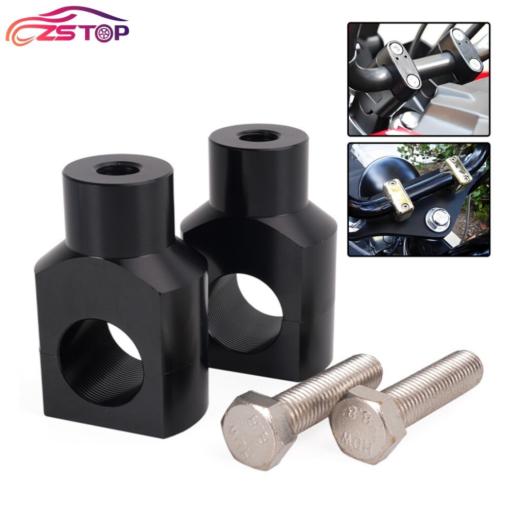 1" Black Motorcycle Handlebar Risers For Harley Dyna Fatboy Softail Sportster