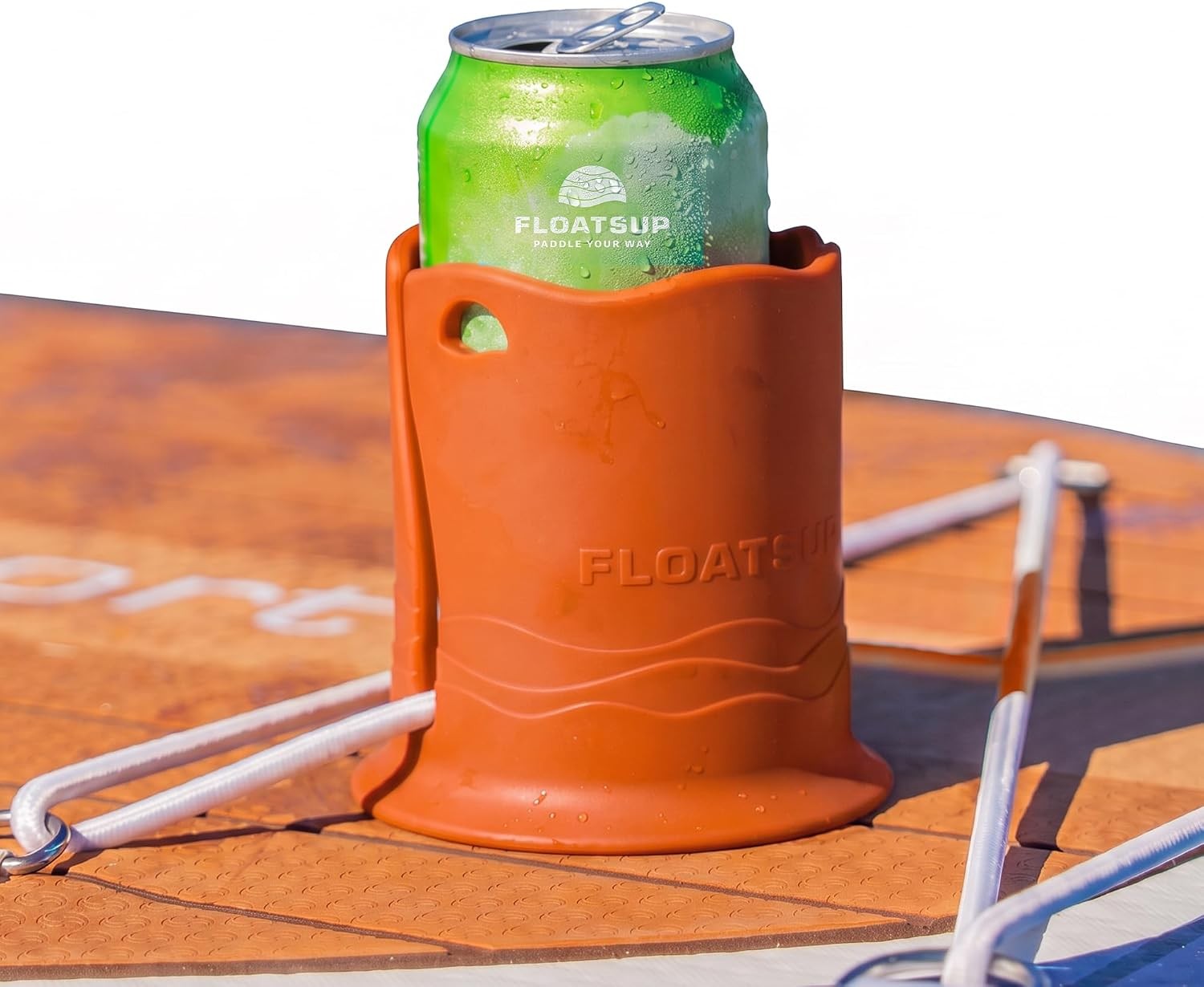 Cup Paddle Board Drink Holder - Orange Blaze | Works with SUP & Kayak, Fits