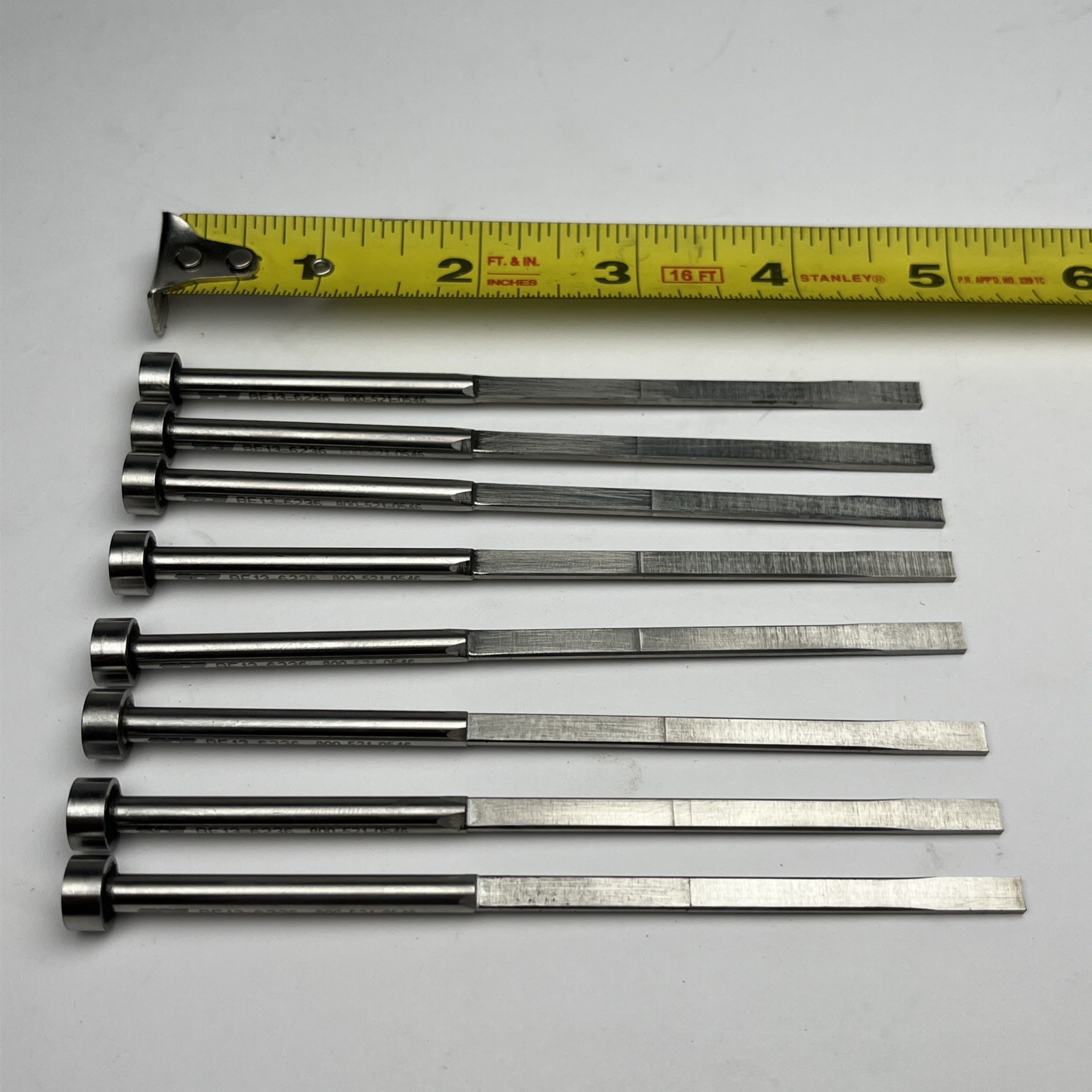 Lot (8) PCS Ejector Blades BE13-6236 .062x1.72x3 In