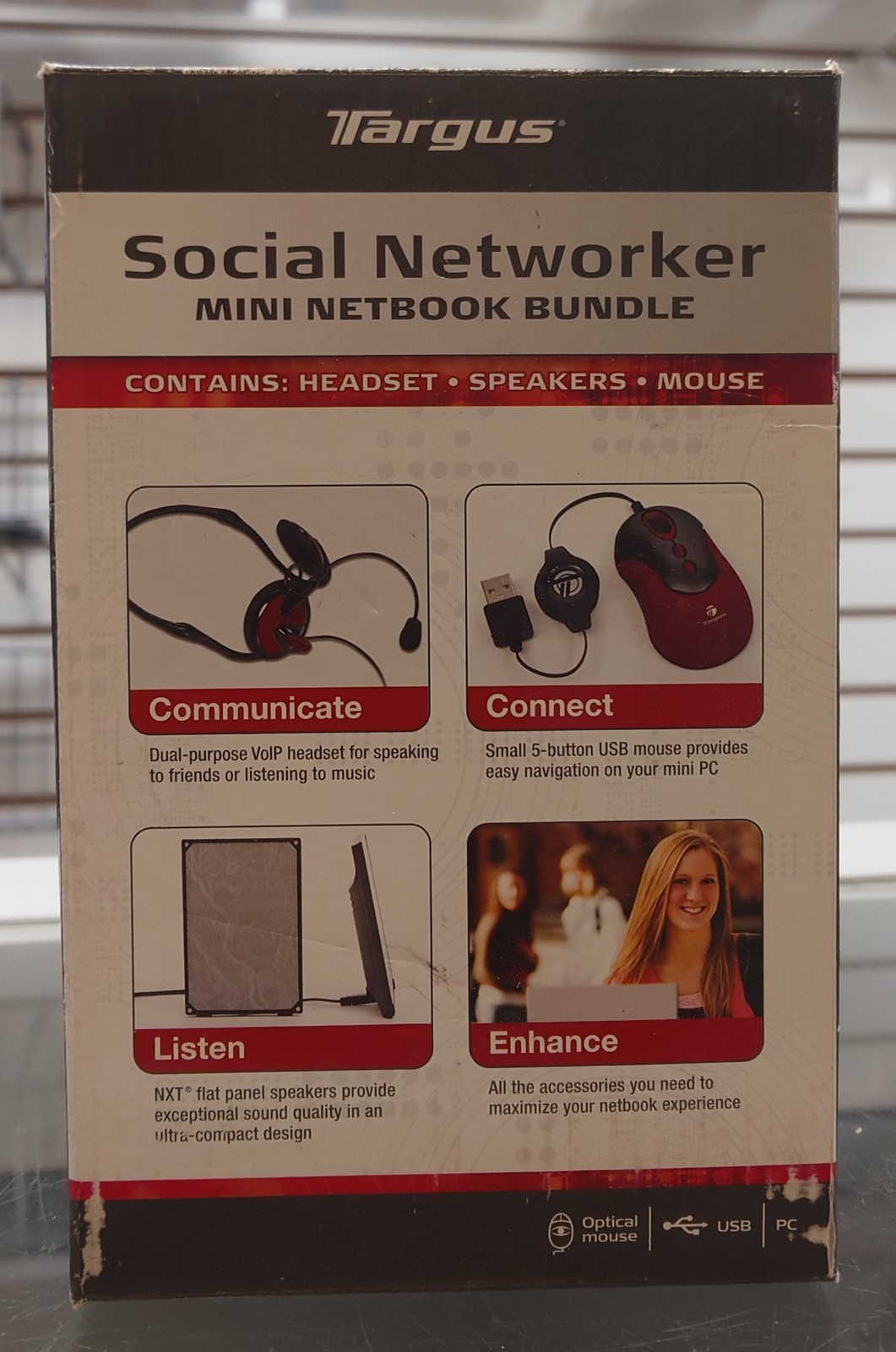 Targus Social Networker mini netbook bundle (headset speakers mouse)