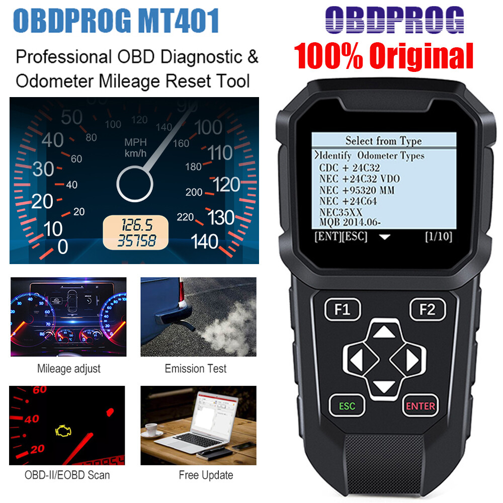 OBDPROG MT401 Odometer Car OBD2 Correction Mileage Diagnostic Adjustment Scanner