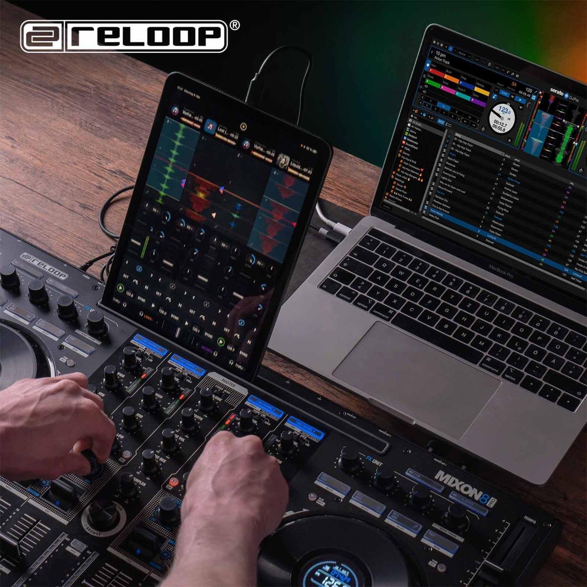 Reloop MIXON-8-PRO Serato & Djay 4-Channel Hybrid DJ Controller