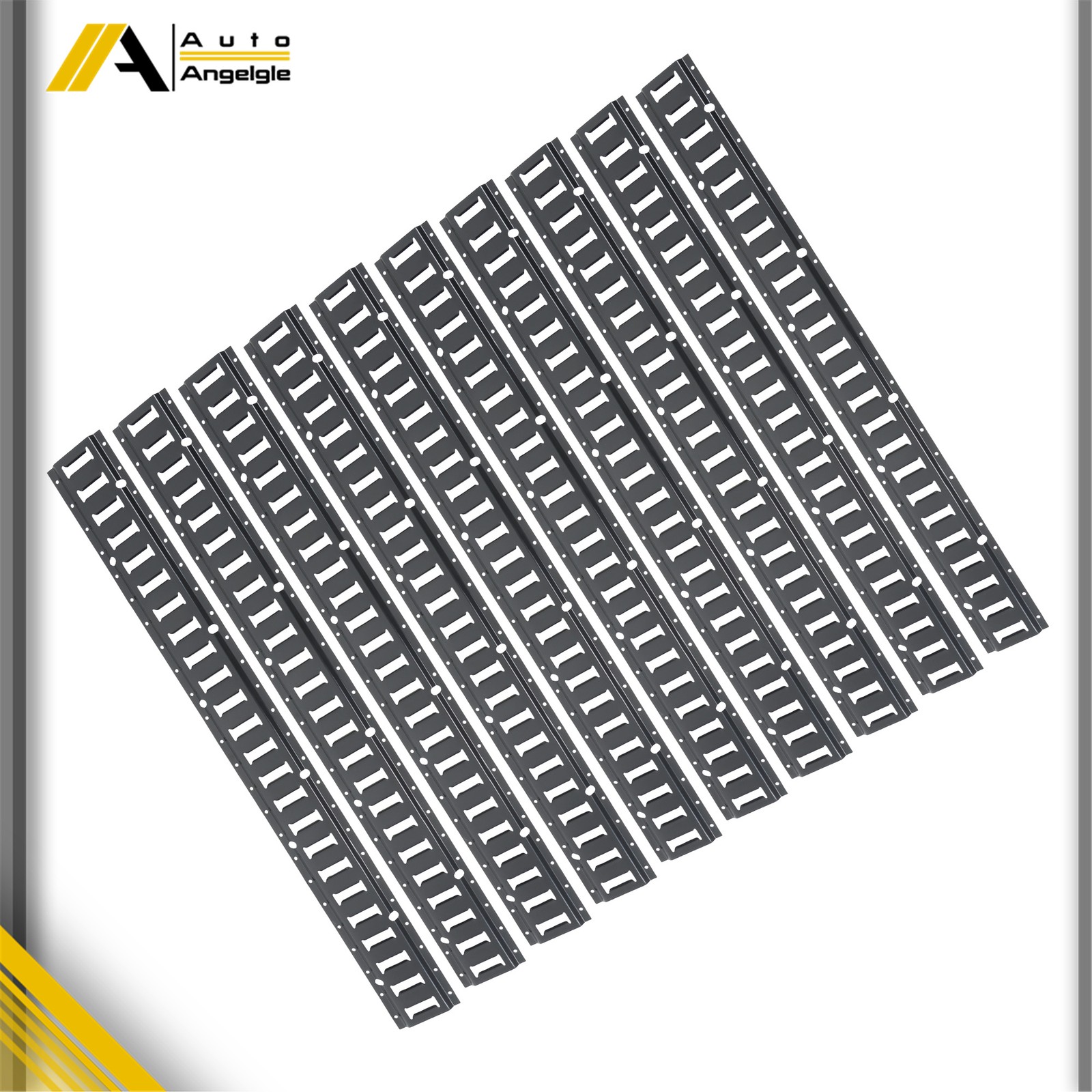 Powder Coated Steel Black E Track Kit 10 Pack 4' Fit For Enclosed Trailer Garage