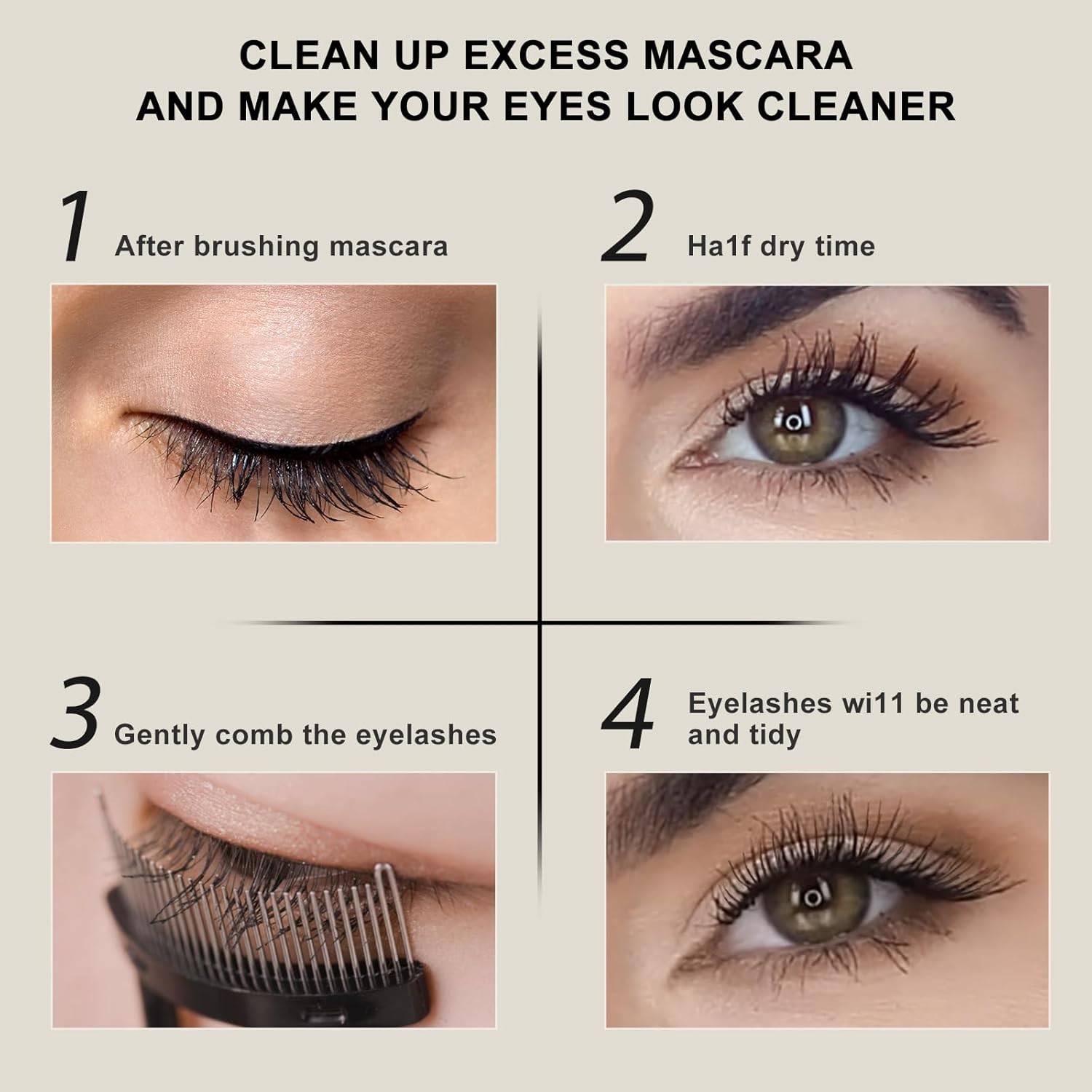 Eyelash Comb Curler Separator Mascara Applicator Eyelash Definer with Comb