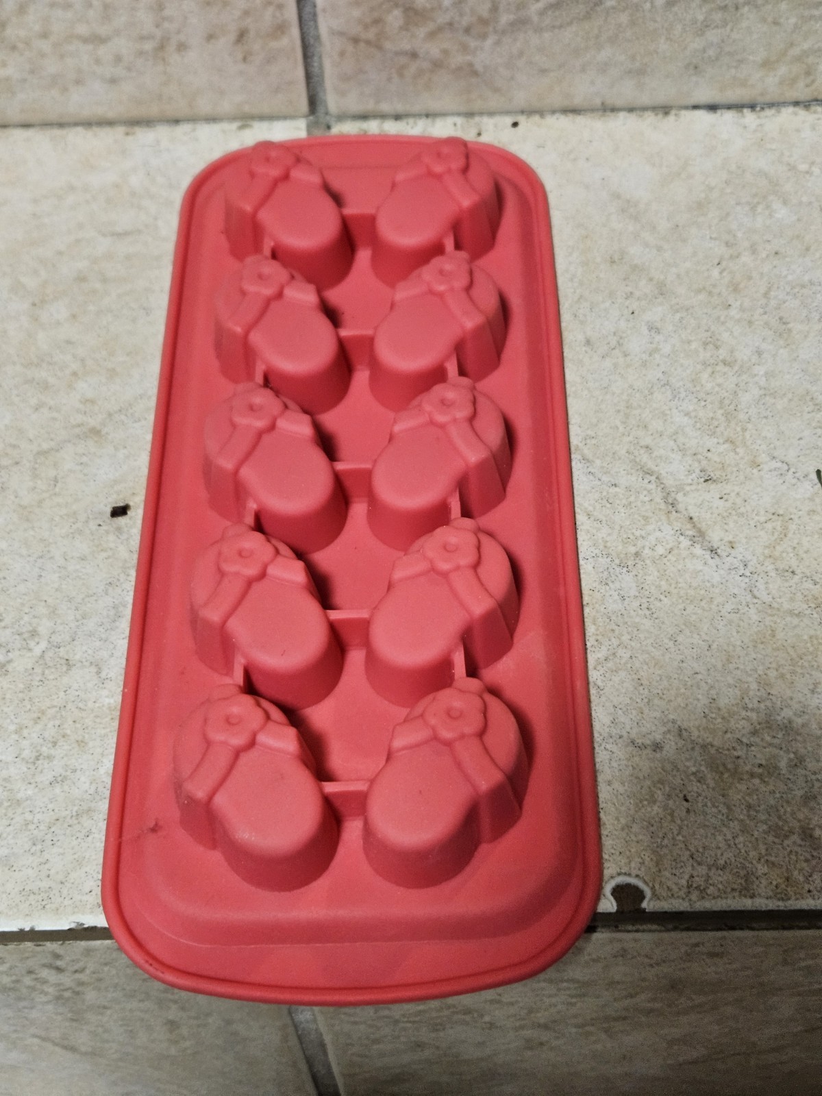 Pink silicone ice cube tray with flower sandal  design #kidcore #cute