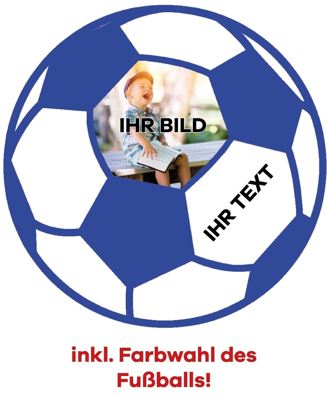 Cake topper photo cake birthday football round individual-design yourself
