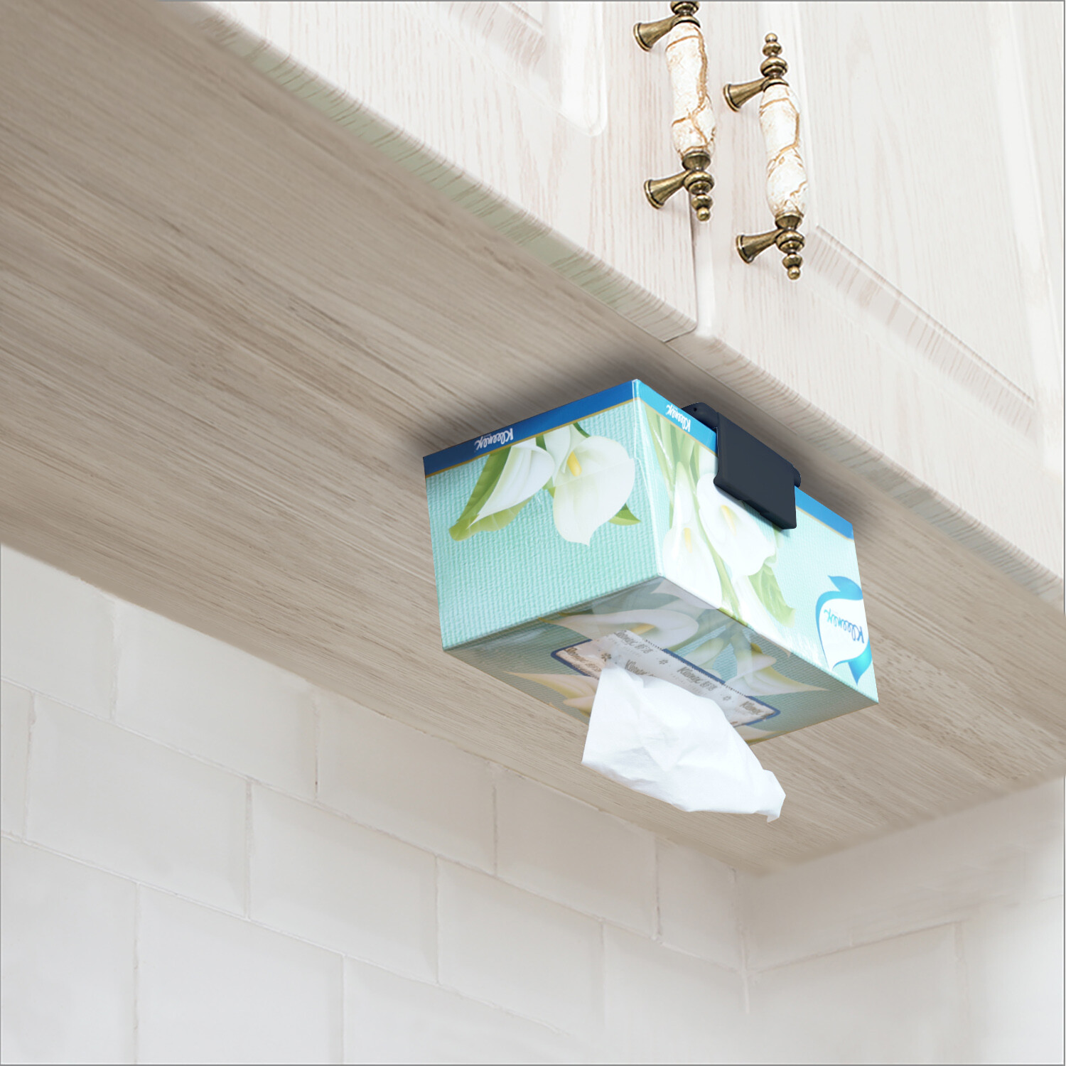 Tissue Box Wall Holder, TFY Kitchen Bathroom Wall Mount for Napkin Paper Boxes