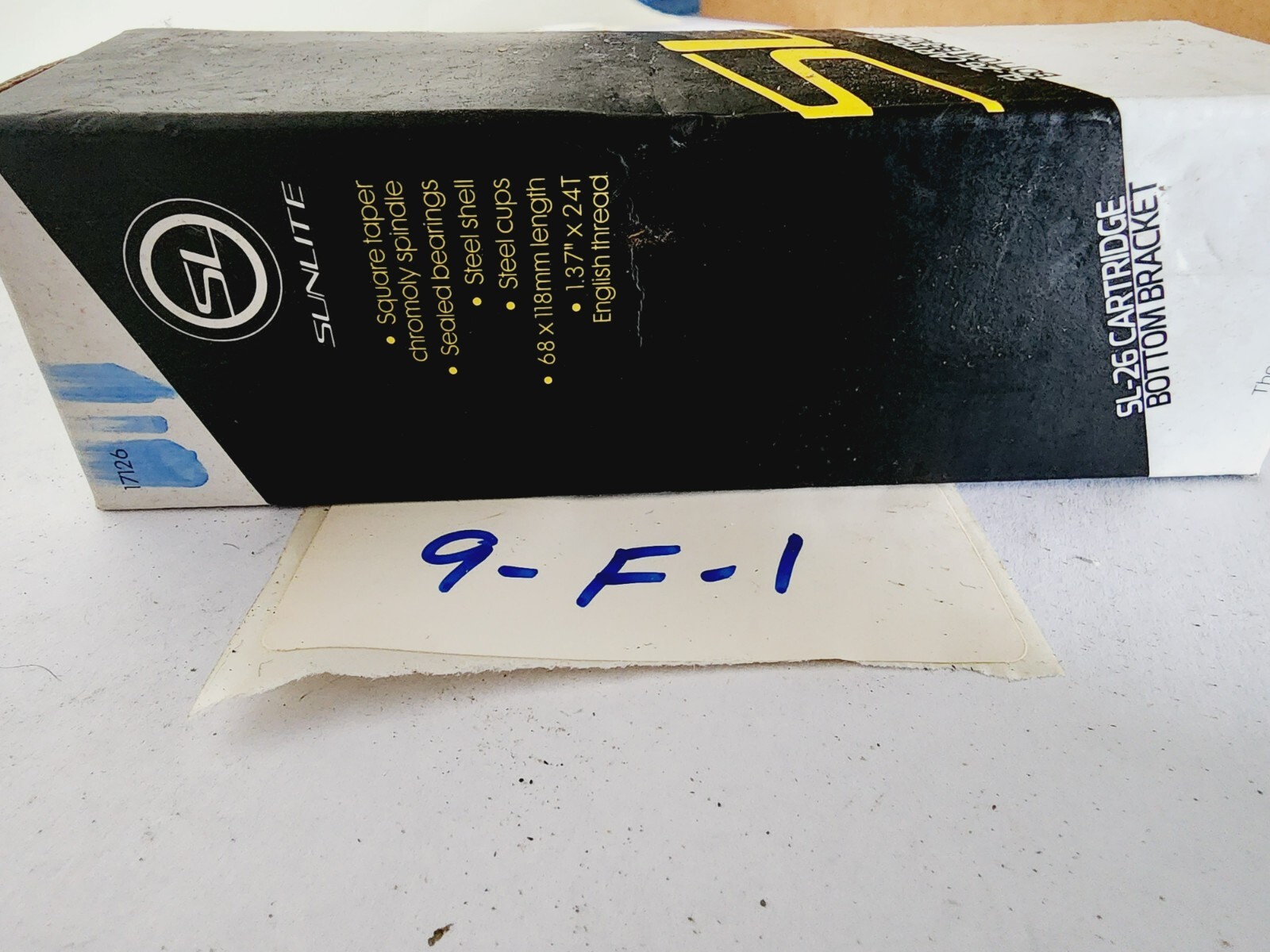 SunLite 17126 Square Taper 68 x 118mm SL-26 Bottom Bracket