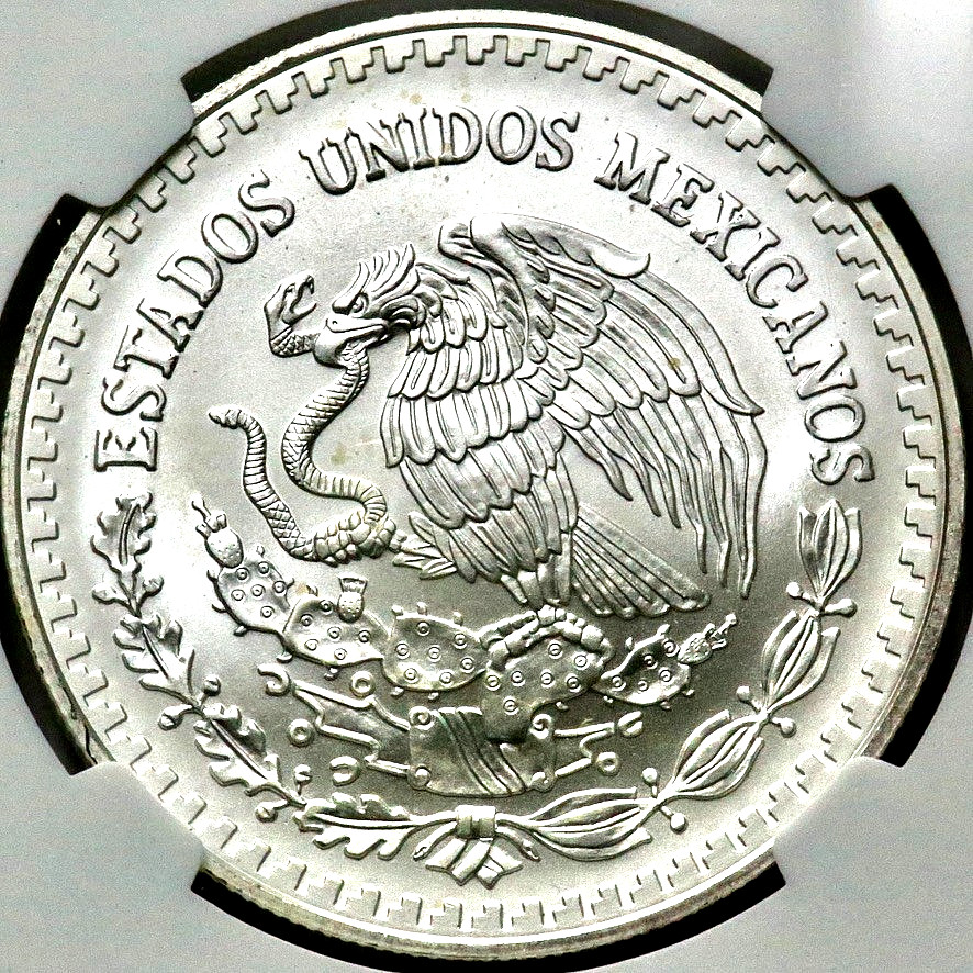 1999Mo Mexico Silver 1 Onza - NGC MS 67 R1088