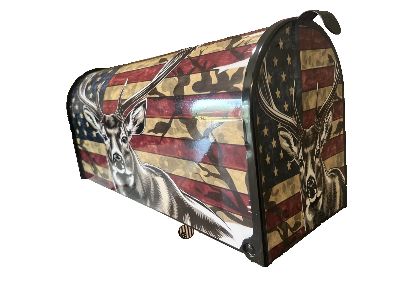 JUMBO AMERICAN FLAG BUCK CUSTOM JUMBO MAILBOX