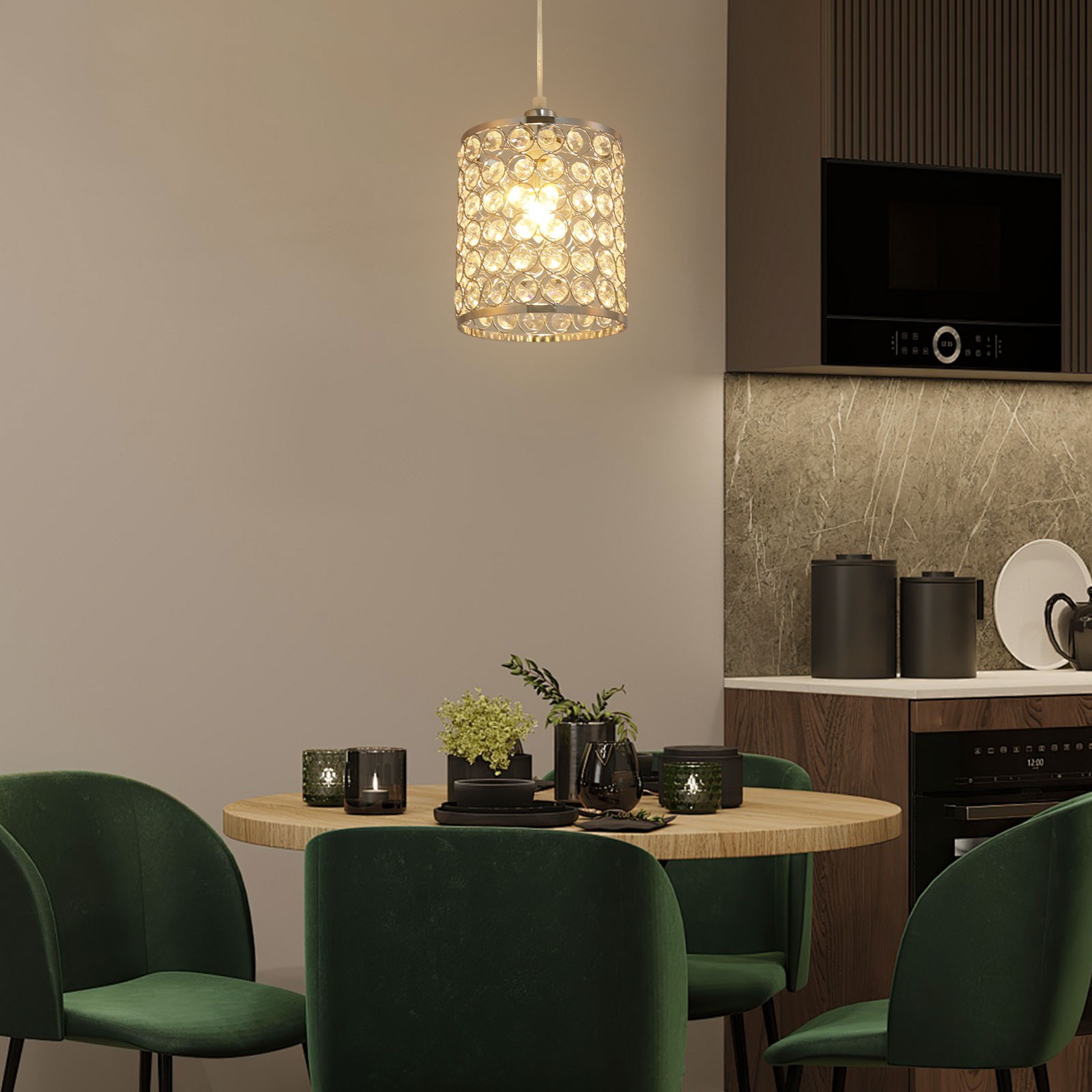 Crystal Pendant Light Modern Indoor Decor Pendant Lighting Ceiling Hanging Light