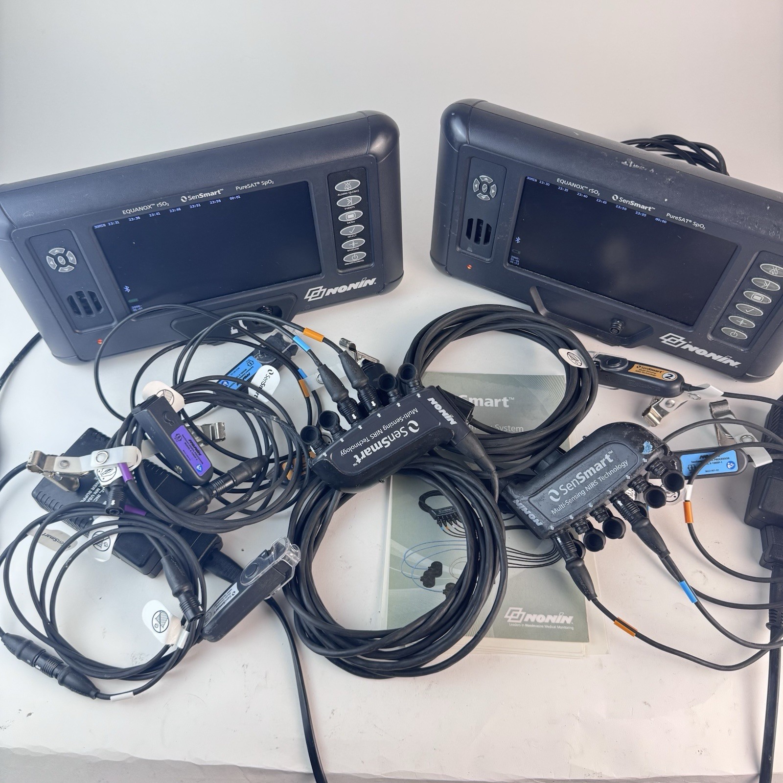 Nonin Medical SenSmart X-100M Oximeter Sys Monitor W/ PSU & Accessories (F538)