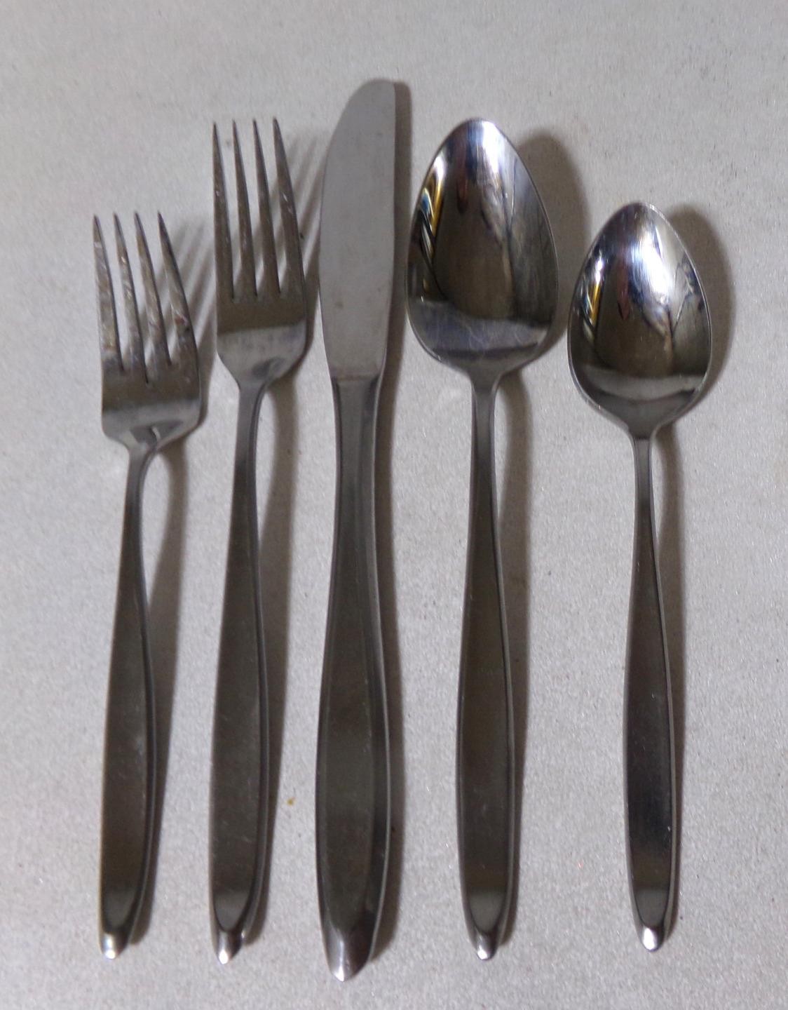 Mid Century Modern Stainless Flatware Stanley Roberts Victory Place Setting