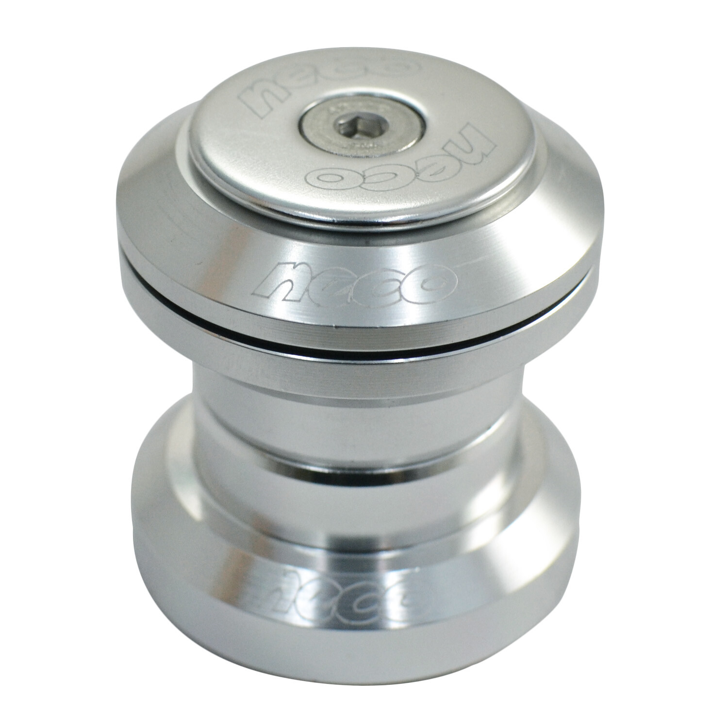 NECO 1-1/8" CNC Alloy Threadless MTB Road Headset with Top Cap , Silver