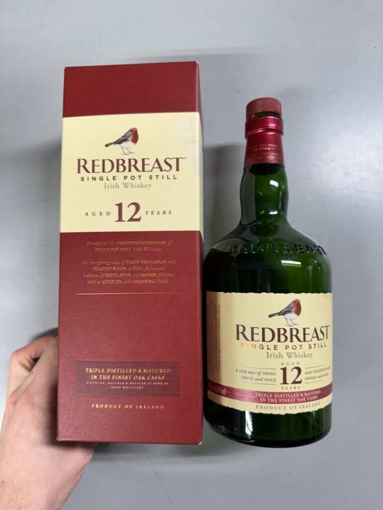 Redbreast Irish Whiskey Bottle & Box 12yr Aged - EMPTY BOTTLE + BOX ONLY