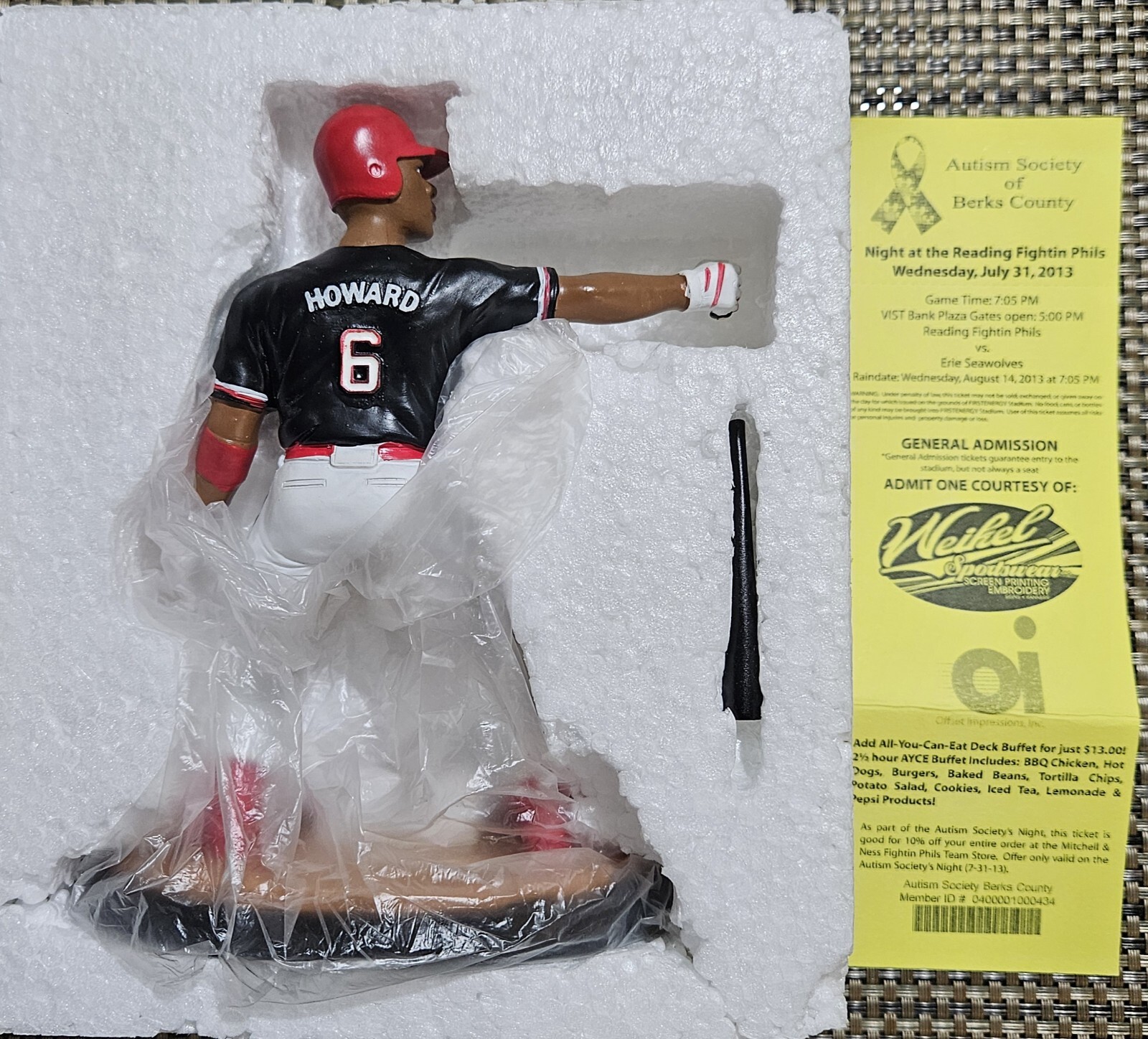 Ryan Howard Figurine Reading SGA 7-31-13