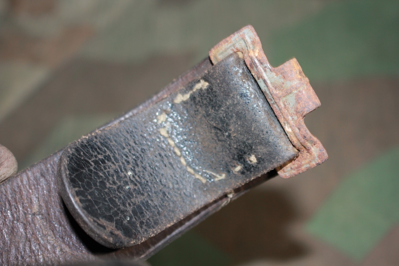 ORIGINAL WW2 GERMAN ARMY WEHRMACHT HEER BELT WITH STEEL BUCKLE DENAZIFIED 1940