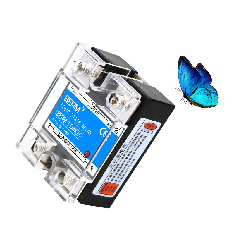 SSR Single Phase Solid State Relay 10A - 100A DC-AC DC-DC 3-32 VDC / 5-200 VDC