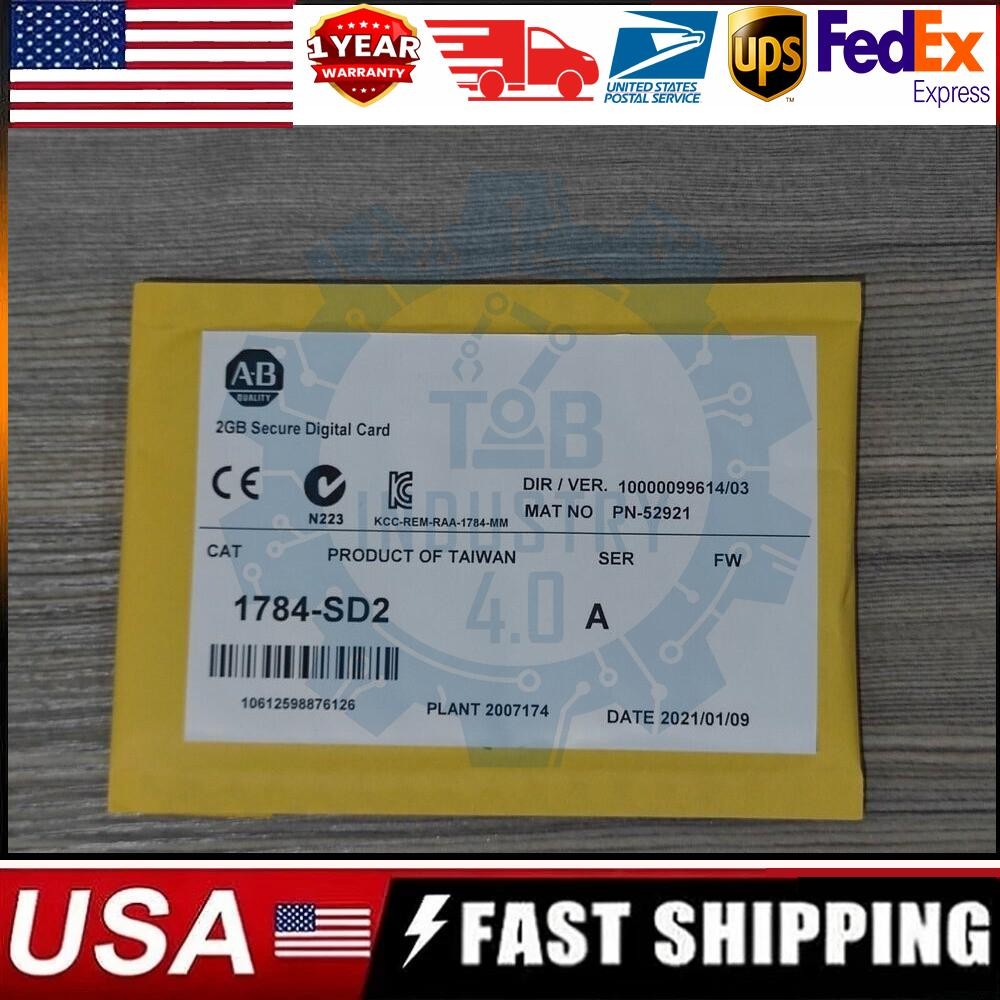 New AB 1784-SD2 Secure Digital Memory Card 2GB in Bag Sealed 1784SD2 US Free Tax