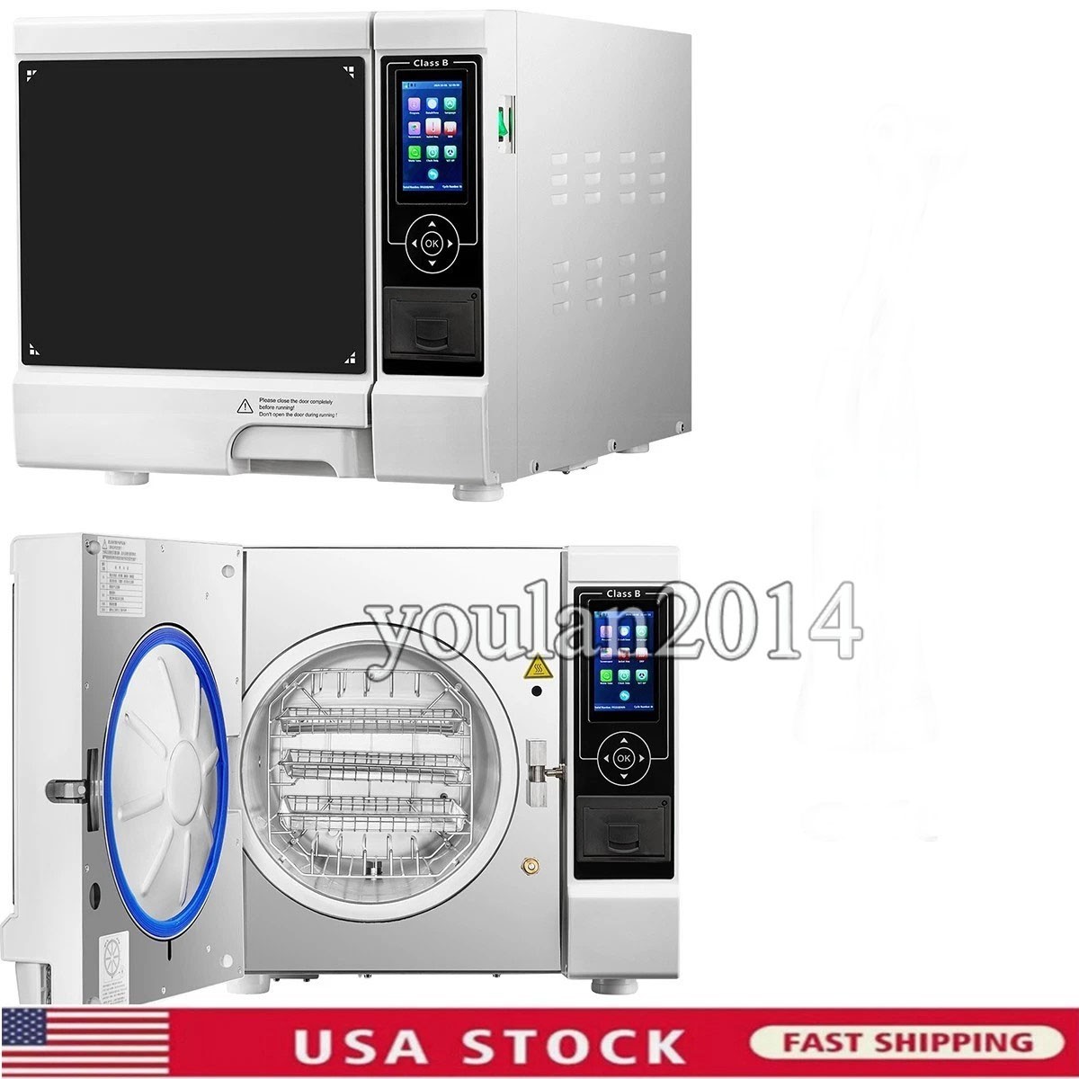 22L Dental Lab Medical Autoclave Steam Sterilizer Class B with Printer