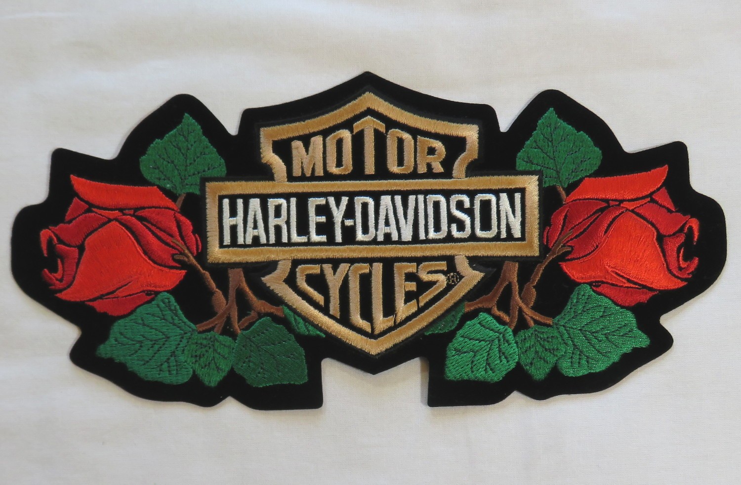 Harley Davidson Motor Cycle Vintage Patch For Jacket Rose Logo