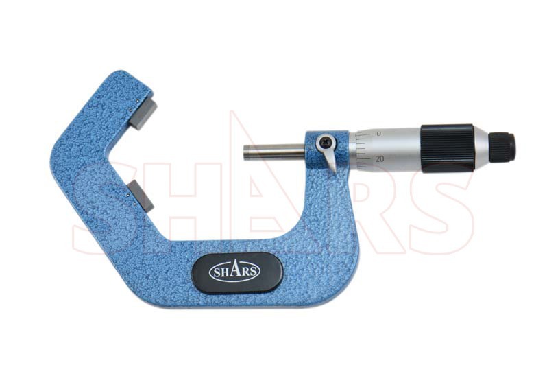 1.8 - 2.6" 108 Degree 5 Flutes V-Anvil Micrometer Graduation 0.001” P}