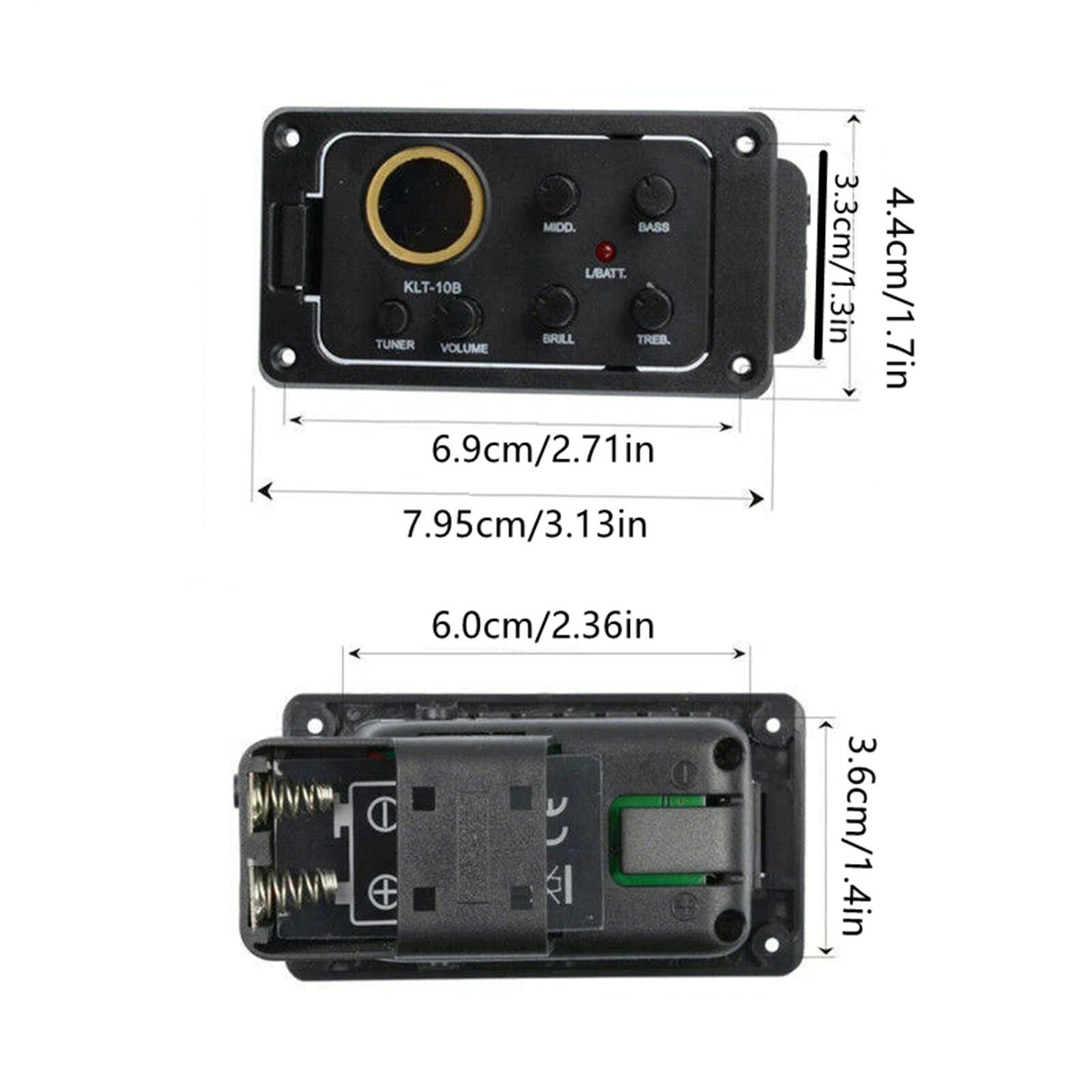 Acoustic Guitar Pickup with 4 Band Equalizer Preamp Tuner Piezo for Classical