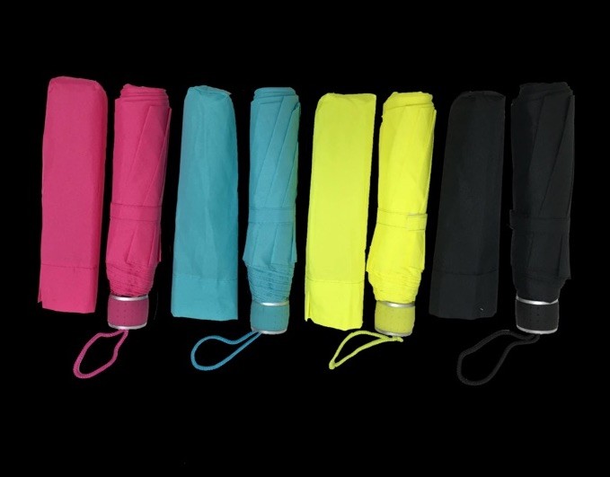 CONCH Pink Compact/Folding Umbrella, Solid Pattern