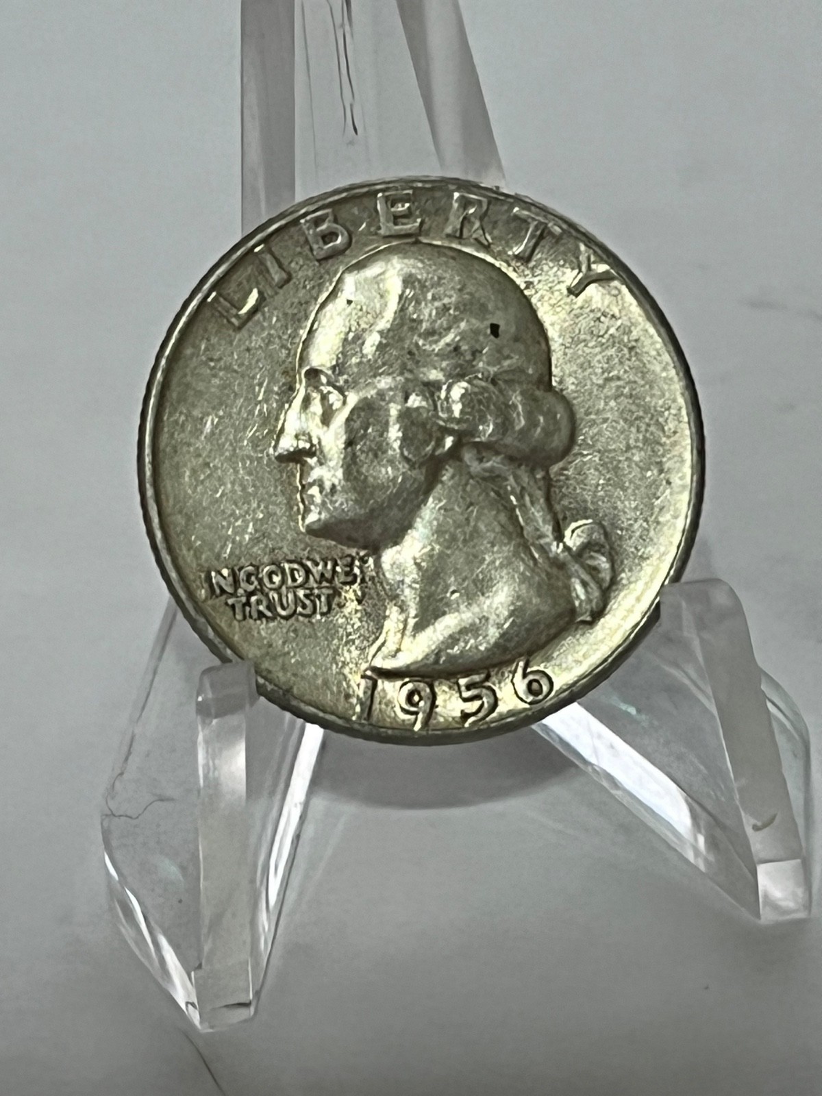 1956 Washington Silver Quarter 25c Circulated # TA58