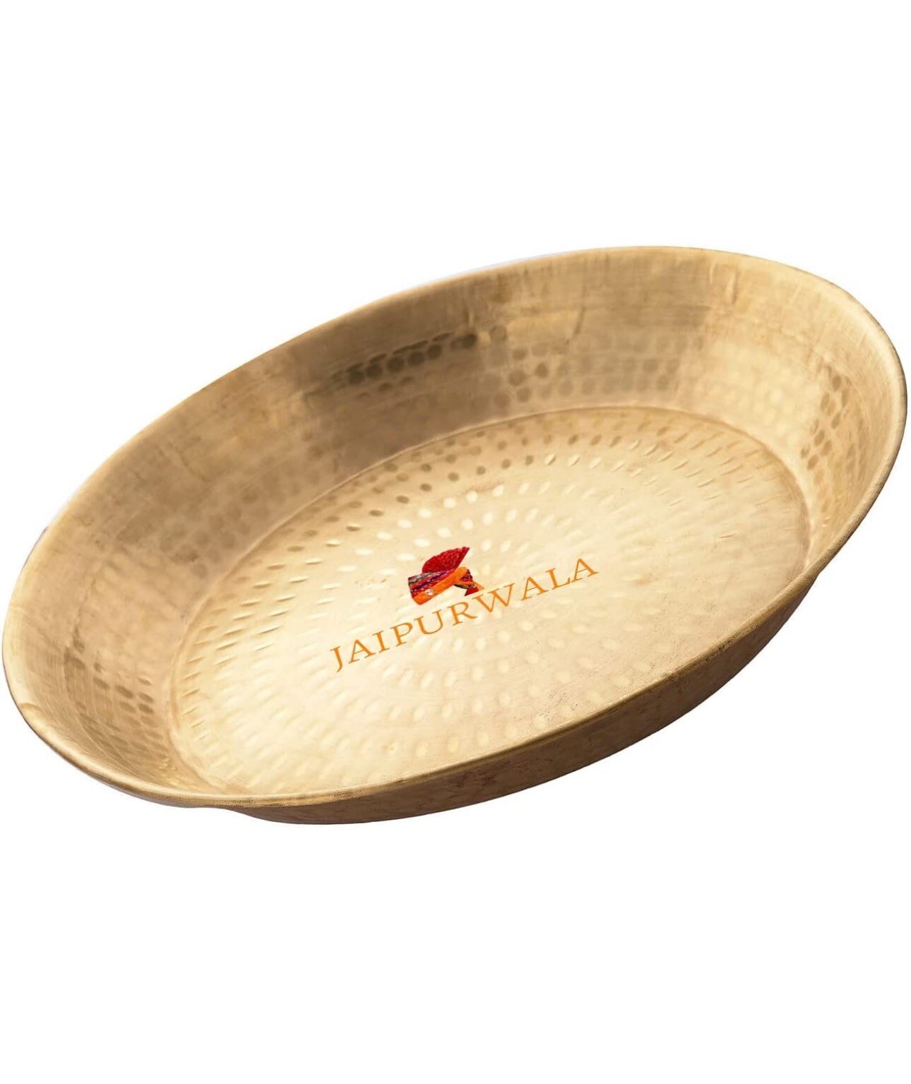 Brass Handmade Parat Platter for Kitchen (Bronze, 16x3.5Inch)