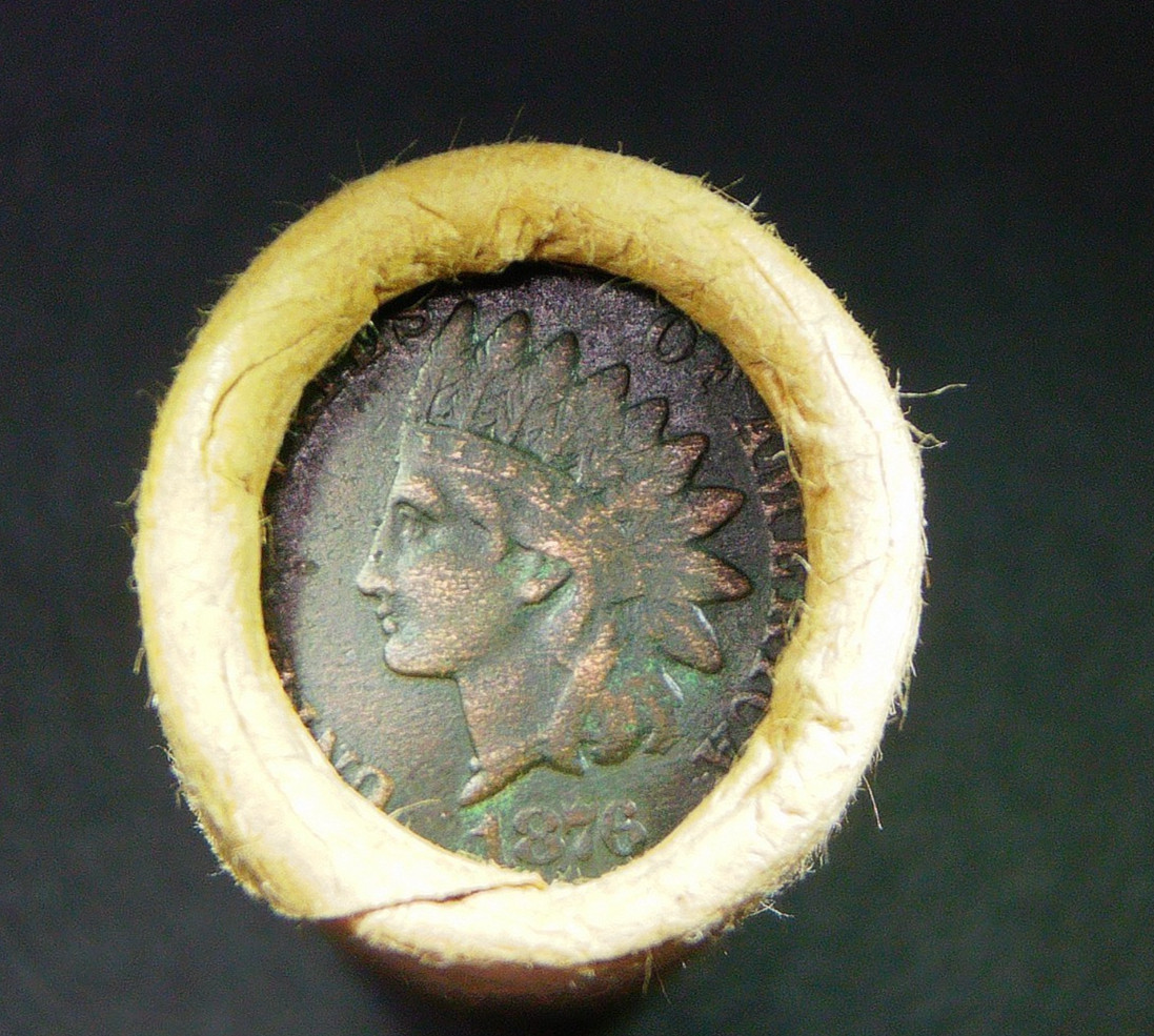 KEY 1876 INDIAN HEAD PENNY 1909 WHEAT PENNY FEDERAL BANK OF MONTANA BANK R-458