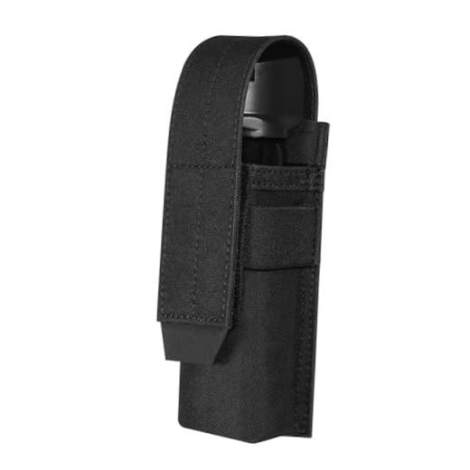 Flashlight Holster, Molle OC/Mace Spray Holder Adjustable Torch Carrier BK