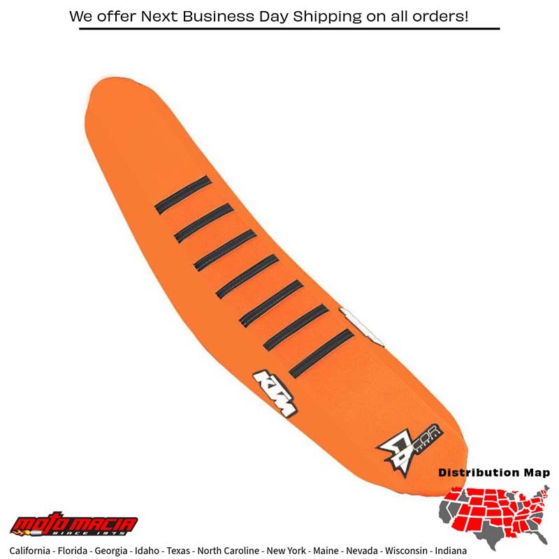 D-COR  Seat Cover Orange Black Ribs Ktm Sx/F 125-450 450 Sx-F 2019-2019 35 more