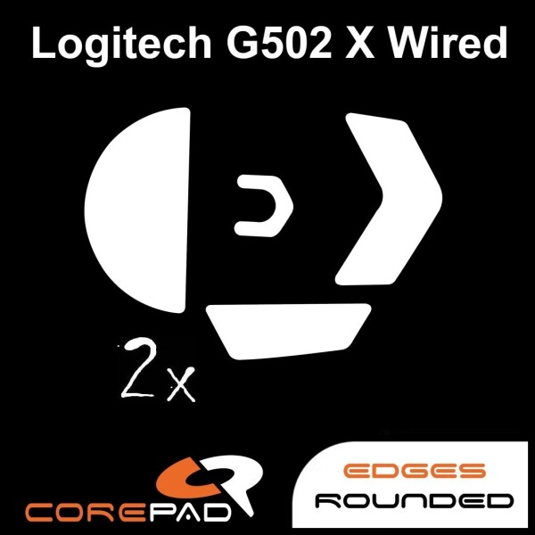 Corepad Skatez Logitech G502 X Wired Hyperglides Replacement Mouse Feet Teflon