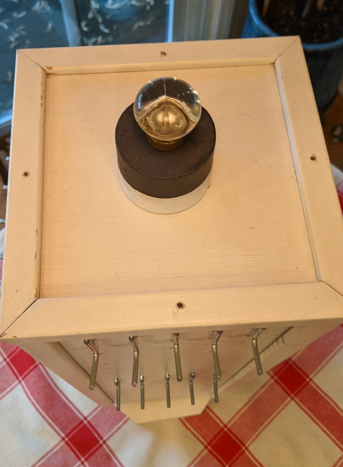 Pegboard Tower Display 4 Sided Spinner Top Base Rotating Peg Brd 2 ft organizer