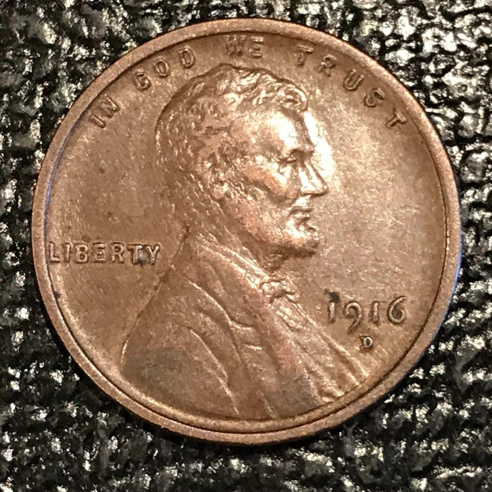 HIGH GRADE AU 1916 D LINCOLN CENT-OLD US COIN-JAN046