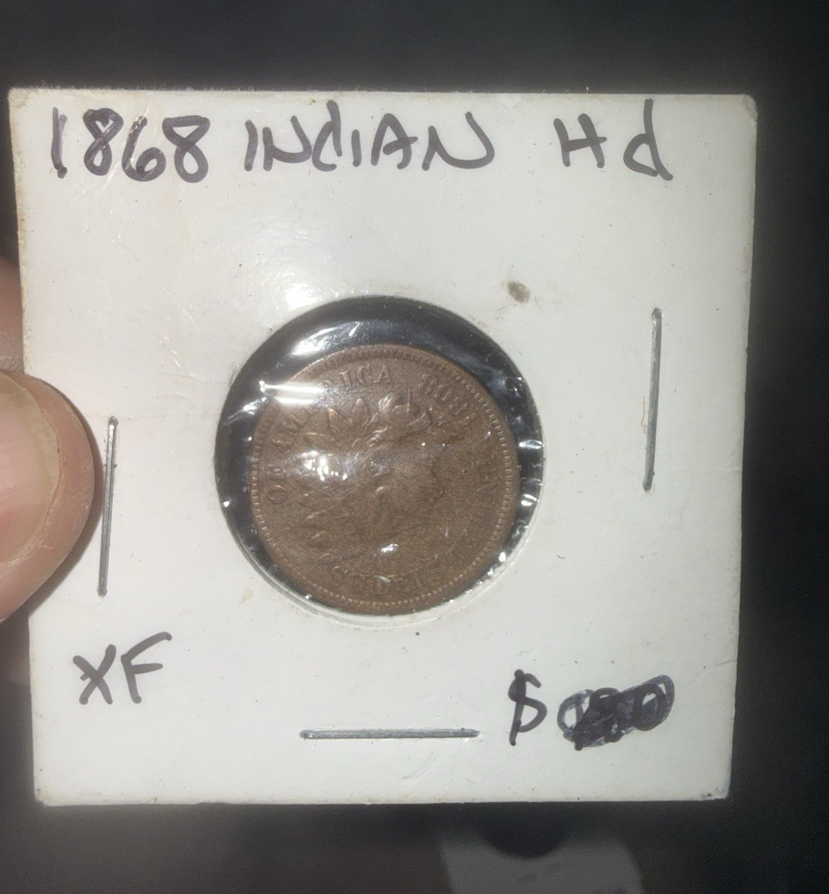 1868 Indian Head Small Cent Brown Bronze Business Strike Philadelphia