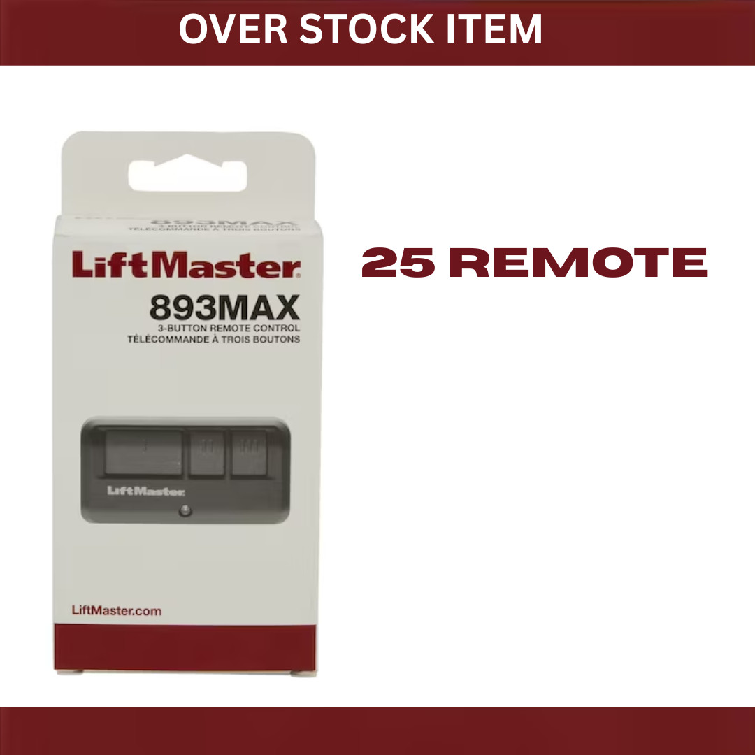 893MAX 3 Button LiftMaster Visor Remote Control Garage Door Opener PACK # 25