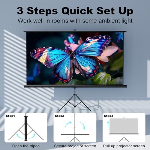 SCREENMAX OUTDOOR PROJECTOR SCREEN WITH STAND TRIPOD SCREENMAX-TRIPOD