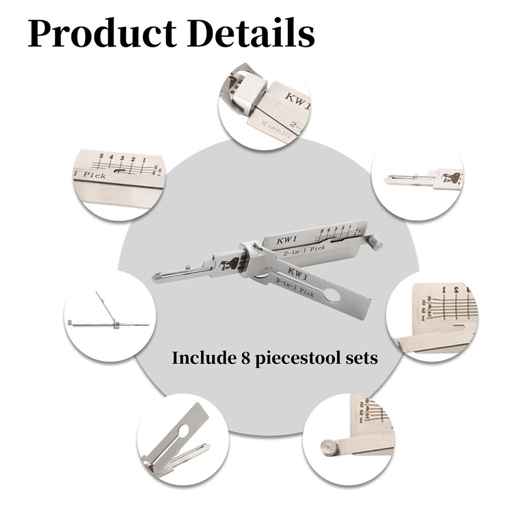 2 In 1 KW1 Key Precision Hook and Pick Set Maintenance Repair Tool