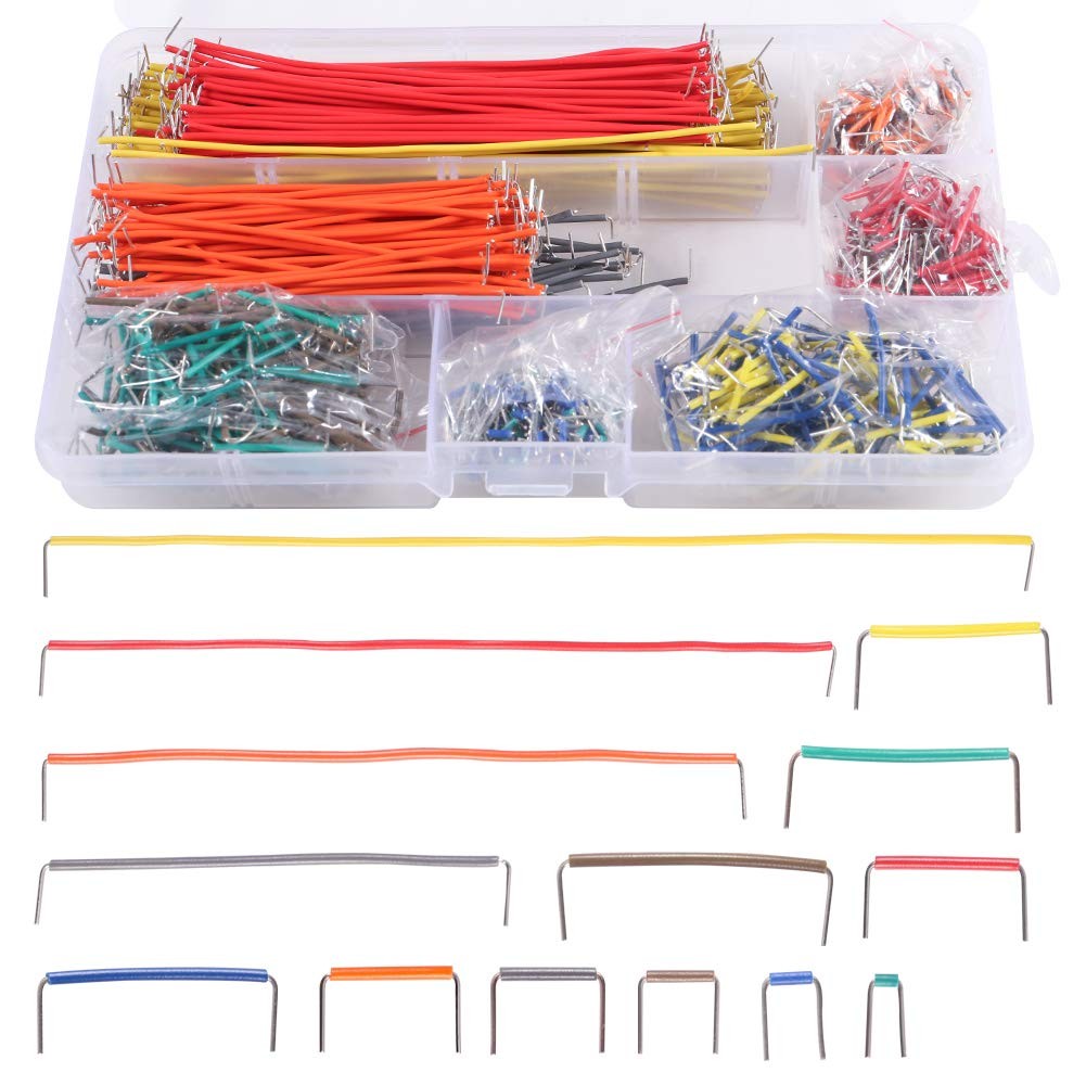 840-Piece Breadboard Jumper Wire Kit - 14 Assorted Lengths for Prototyping