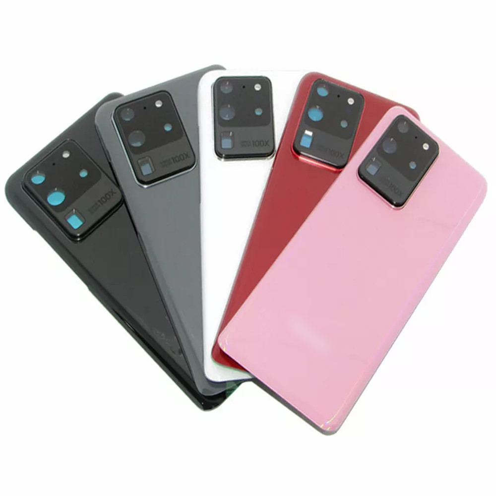 Battery Glass Cover With Camera Lens For Samsung Galaxy S20 S20FE S20+ S20 Ultra