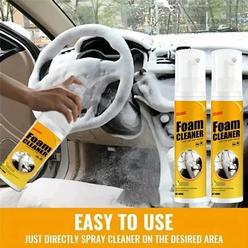 Car Interior Foam Cleaner Seat Headliner Dashboard Waterless Stain Removal Spray