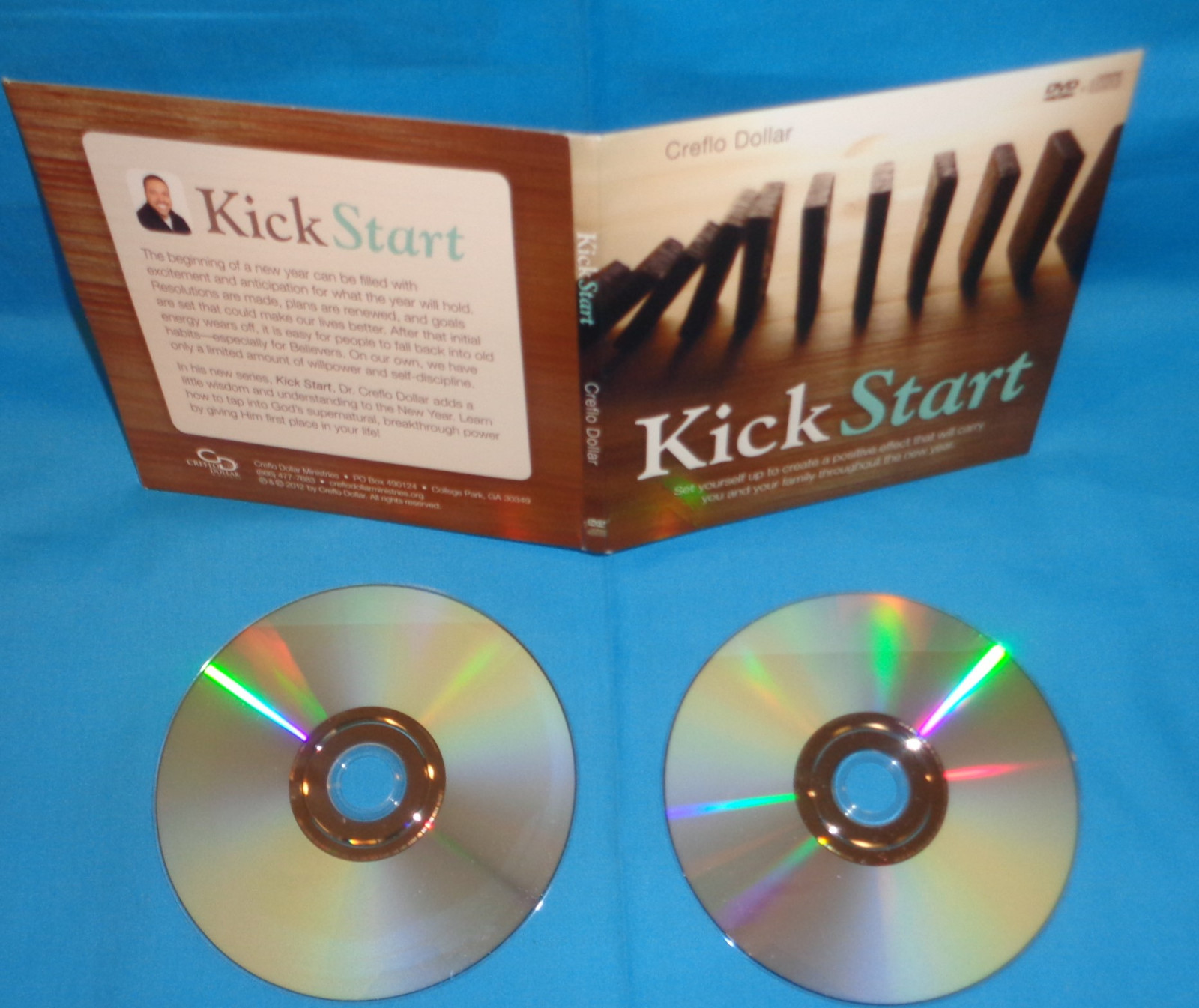 Creflo Dollar Gaining A New Outlook On Life CD New + Kick Start 2 DVD Set Used