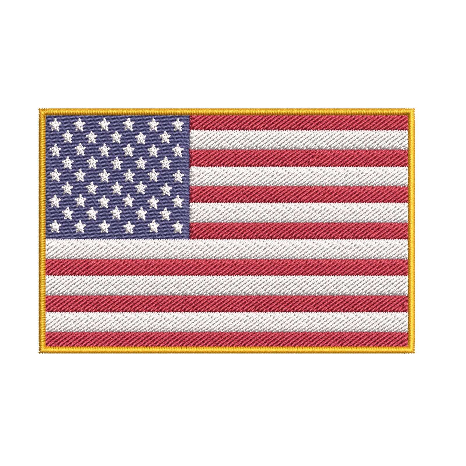 USA Flag Patch Embroidered Iron-on Badge DIY Applique