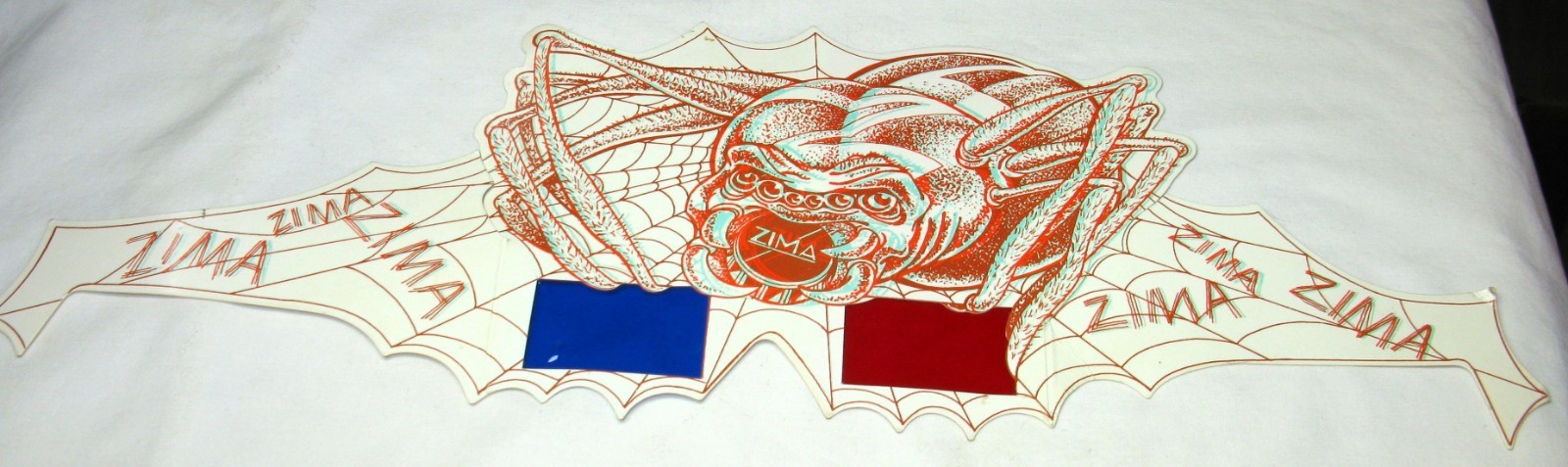Vintage 1993 Rare Zima 3D Glasses Advertising Collectible, Spider