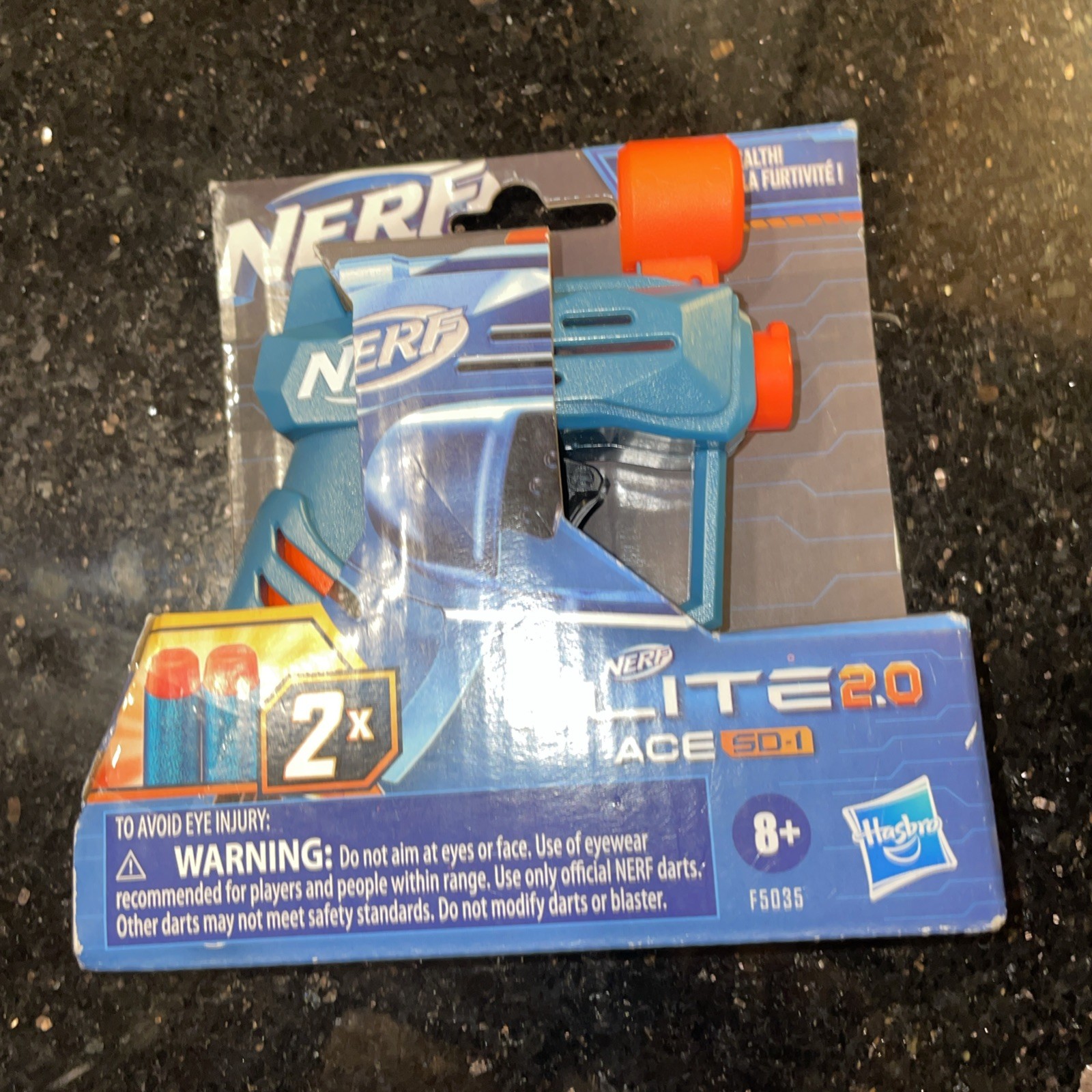 Nerf Elite 2.0 Ace SD-1 Blaster and 2 Official Nerf Elite Darts, Onboard 1-Dart