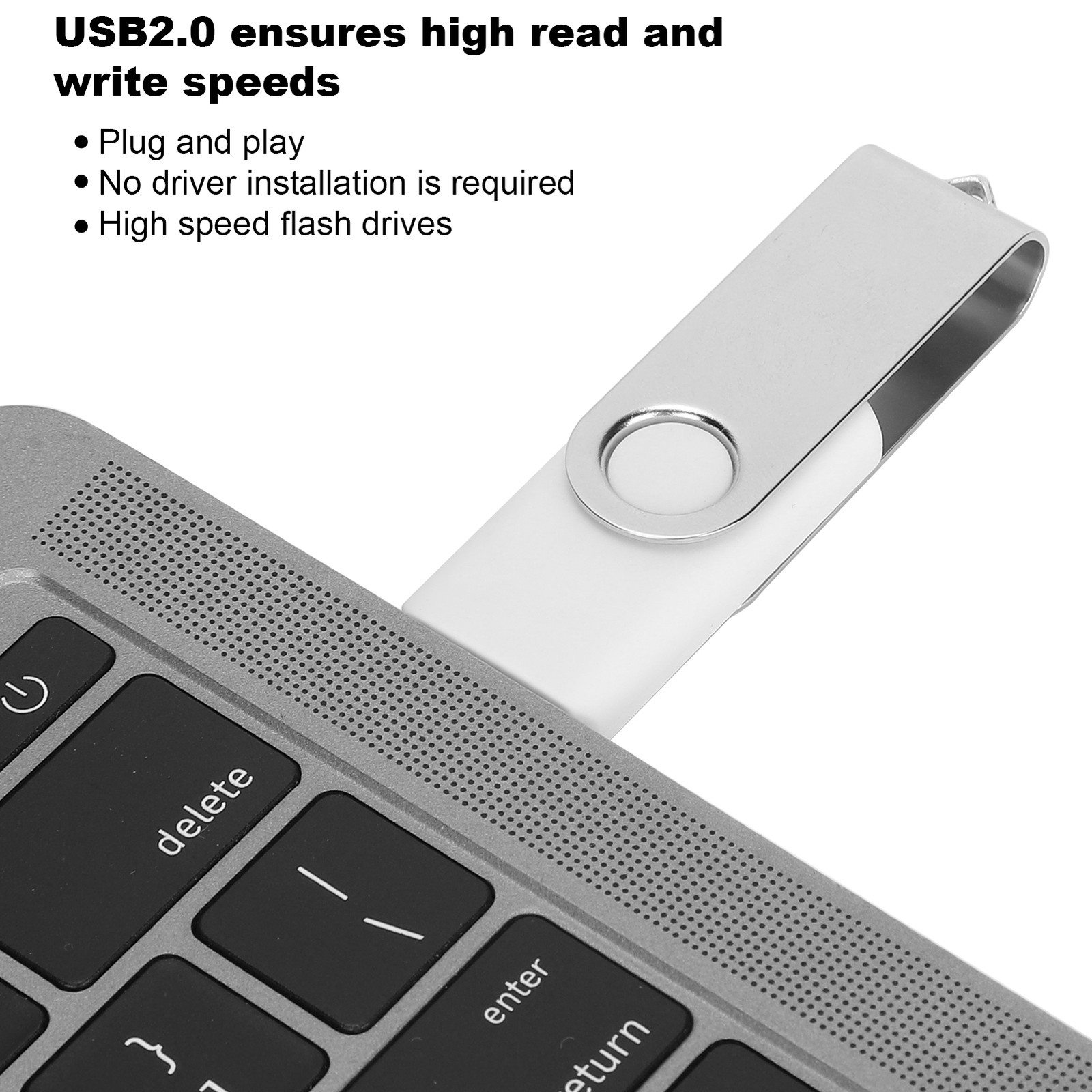USB Flash Drive Candy White Rotatable Portable Storage For PC T-DSO